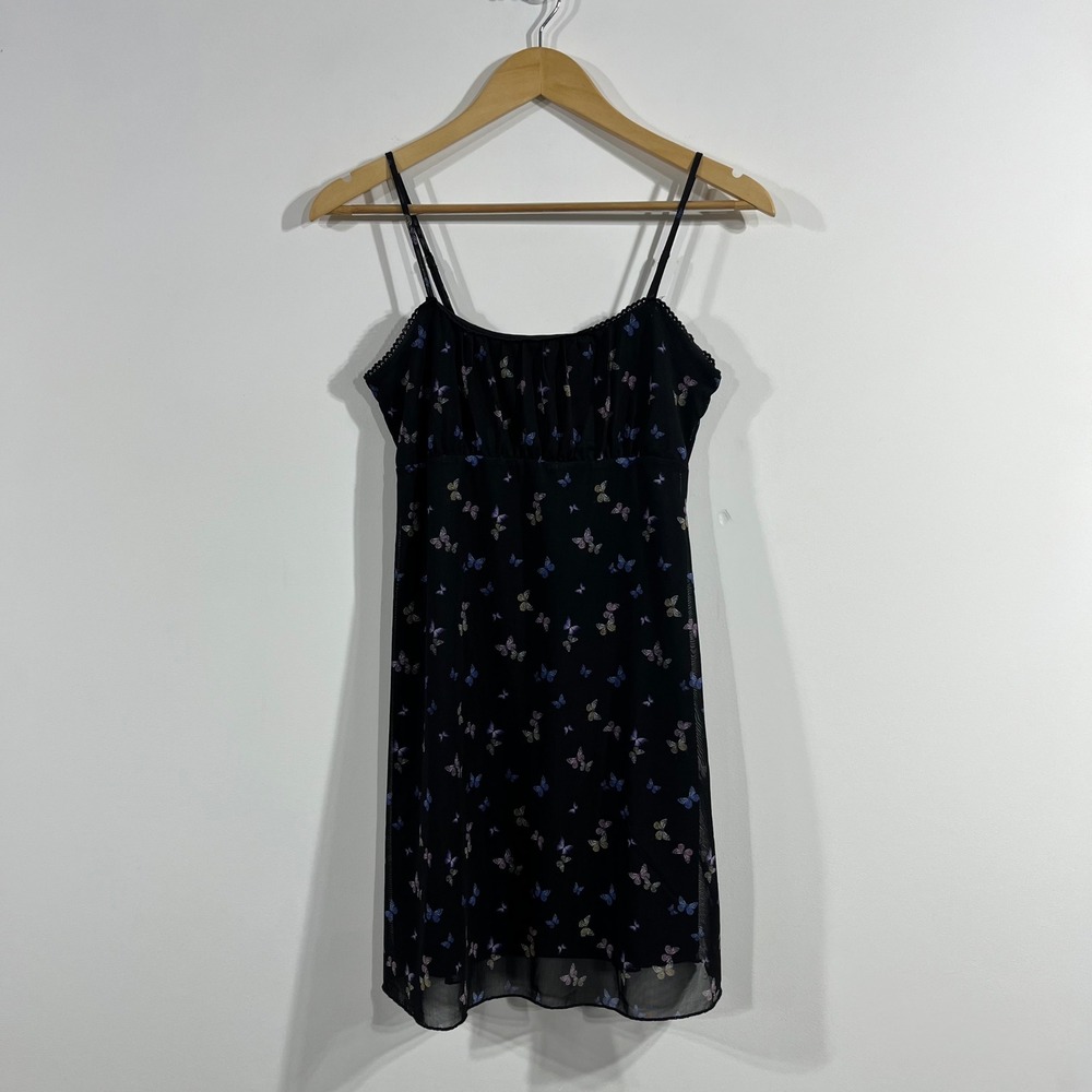 Aeropostale Y2K Babydoll Butterfly Mesh Fairy Grunge Mini Dress Small Homecoming